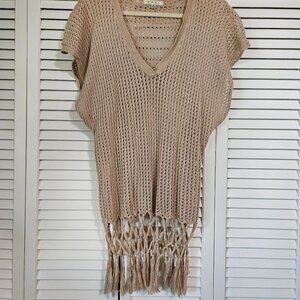 CAbi pullover fringe sweater - size S